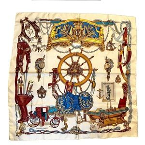 HERMES Nautical Themed Silk 💯 Scarf